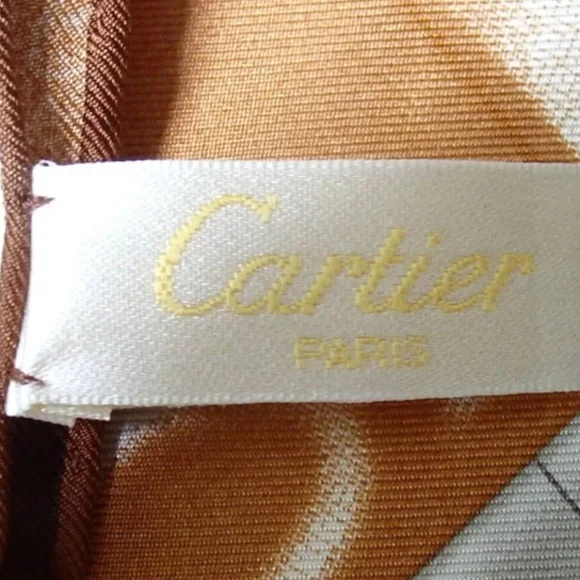 Auth Carter Watch/Clock Silk Scarf